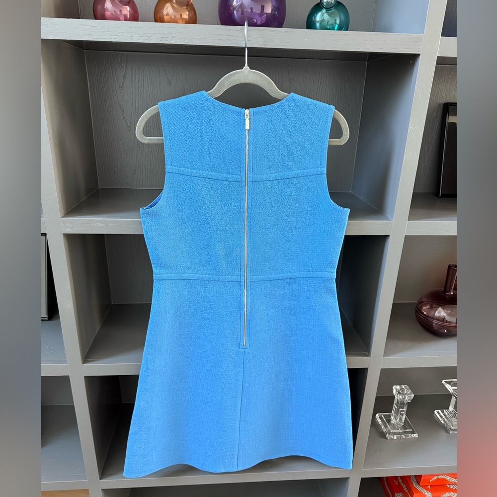 Lafayette 148 Blue Sleeveless Dress - Picture 4 of 16